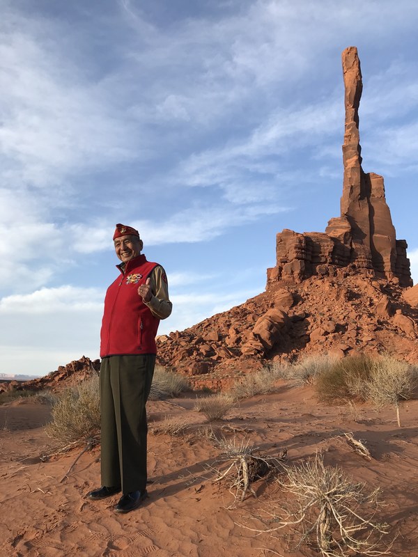 Peter MacDonald, Sr. in Monument Valley 2018 (photograph courtesy of Charity MacDonald))